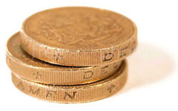 Three pound coins